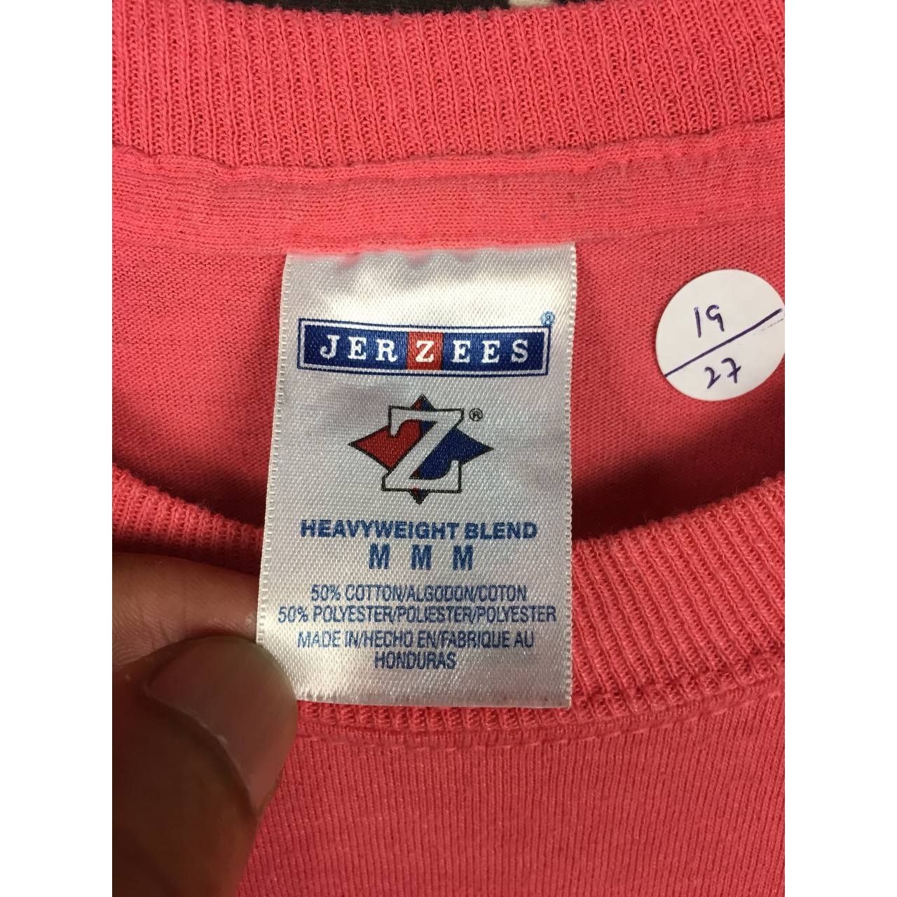 Jerzees × Vintage Vtg 50/50 Jerzees Heavyweight Blend Plain Blank Casual Tee Size US M / EU 48-50 / 2 - 14 Thumbnail