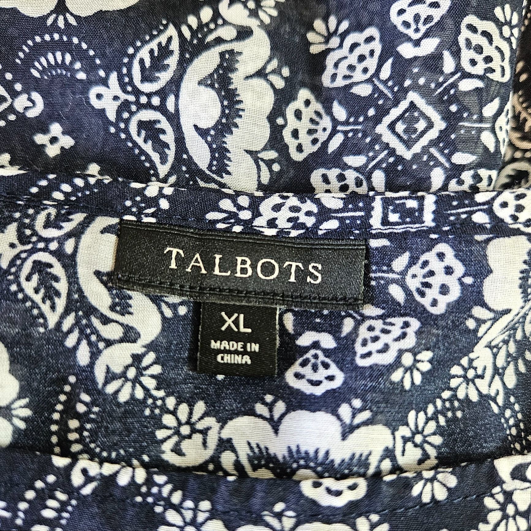 Talbots Talbots Womens Tunic Blouse XL Blue 3/4 Sleeve Semi Sheer Shirt Womens Size XL / US 12-14 / IT 48-50 - 5 Thumbnail