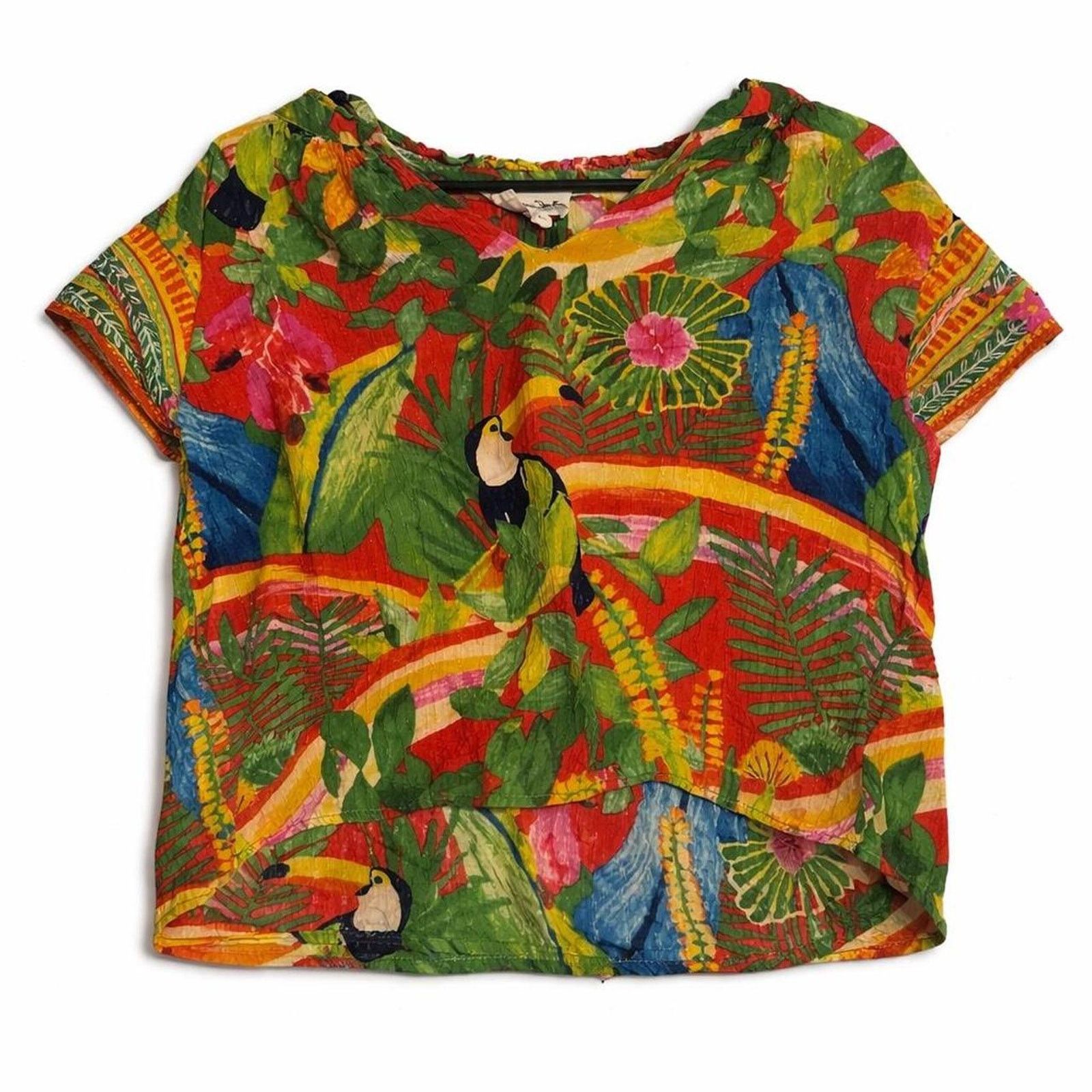 Panama Jack Dopamine Tropical Toucan Jungle Animal Floral Funky Cruise Size L / US 10 / IT 46 - 1 Thumbnail