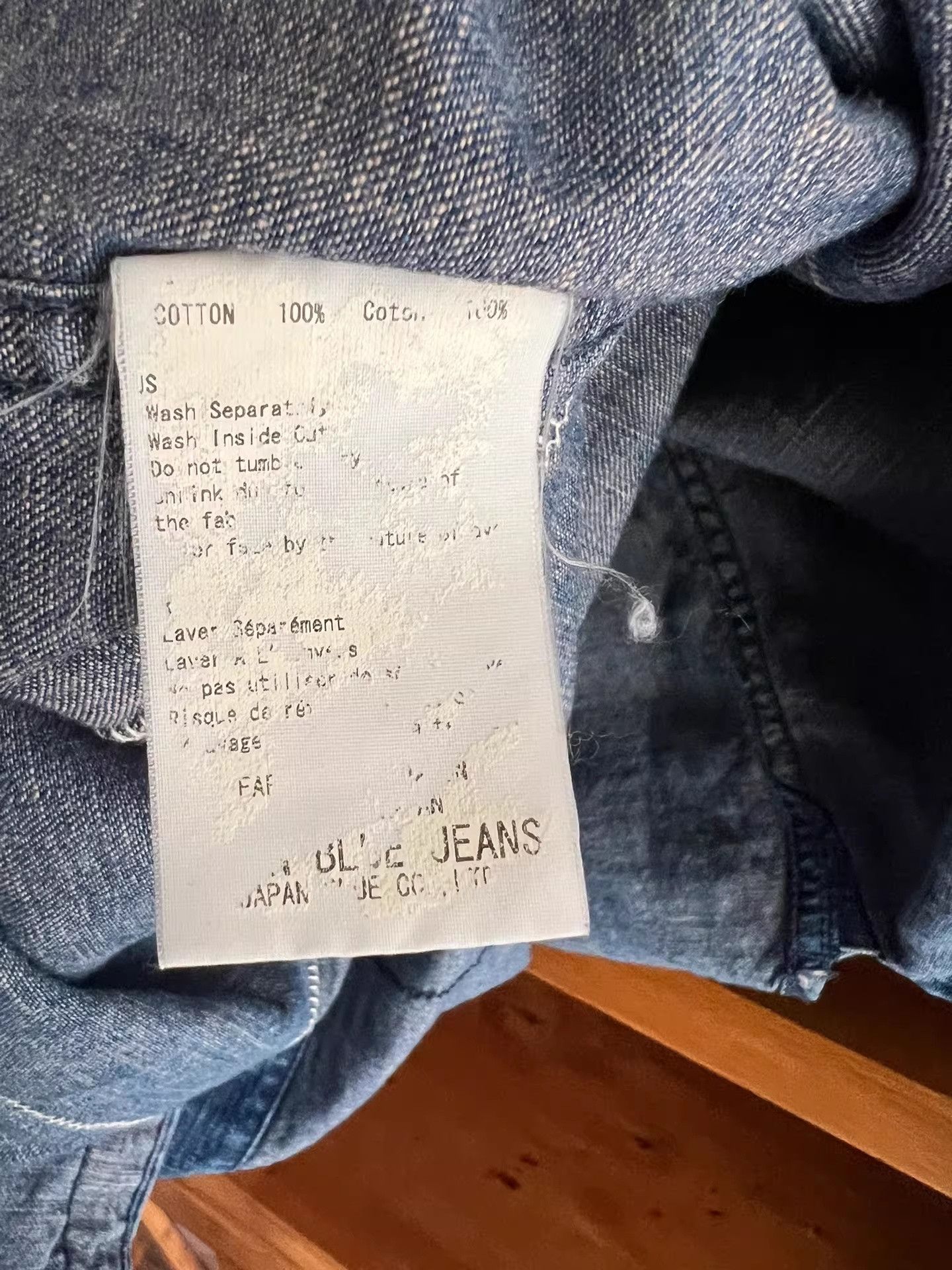 Japan Blue Jeans Japan Blue Jeans Indigo Vintage Denim Shirt Size US L / EU 52-54 / 3 - 8 Thumbnail