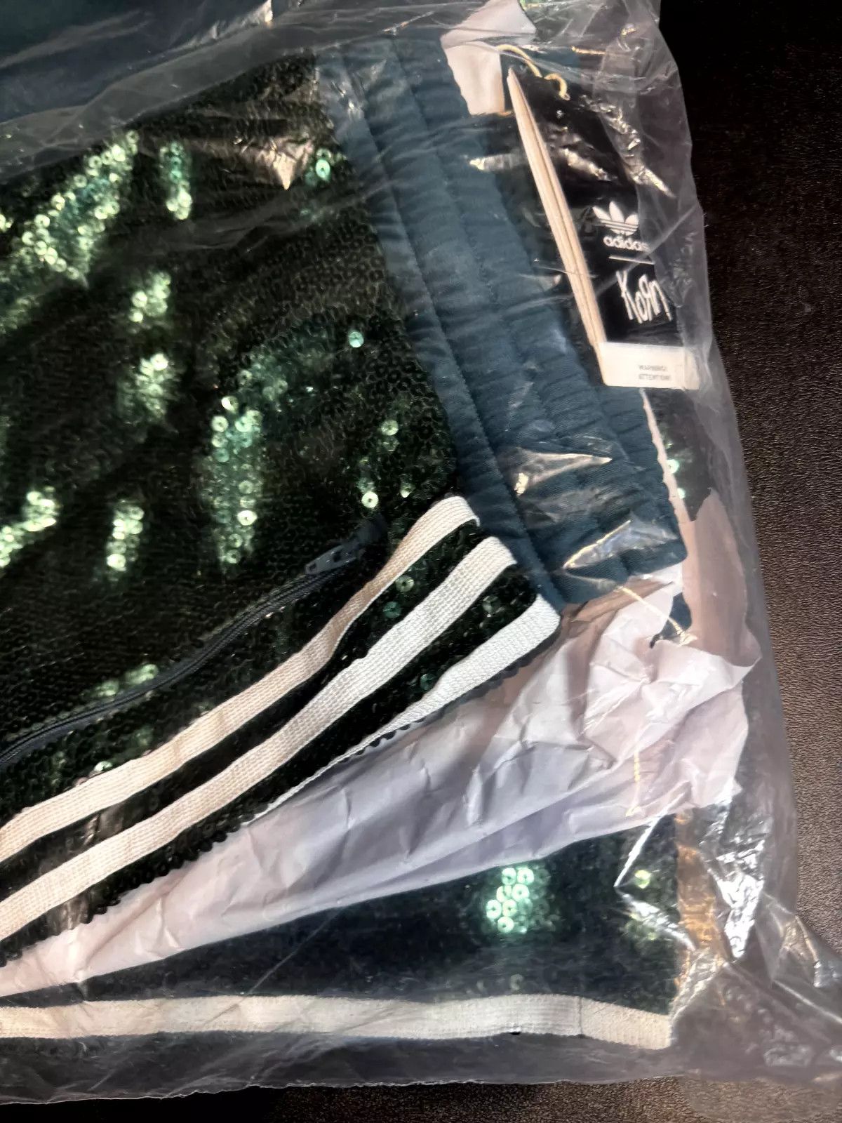 Adidas KoRn Adidas Green Sequin Track Suit Set XL Jacket & L Pants Size US XL / EU 56 / 4 - 7 Thumbnail