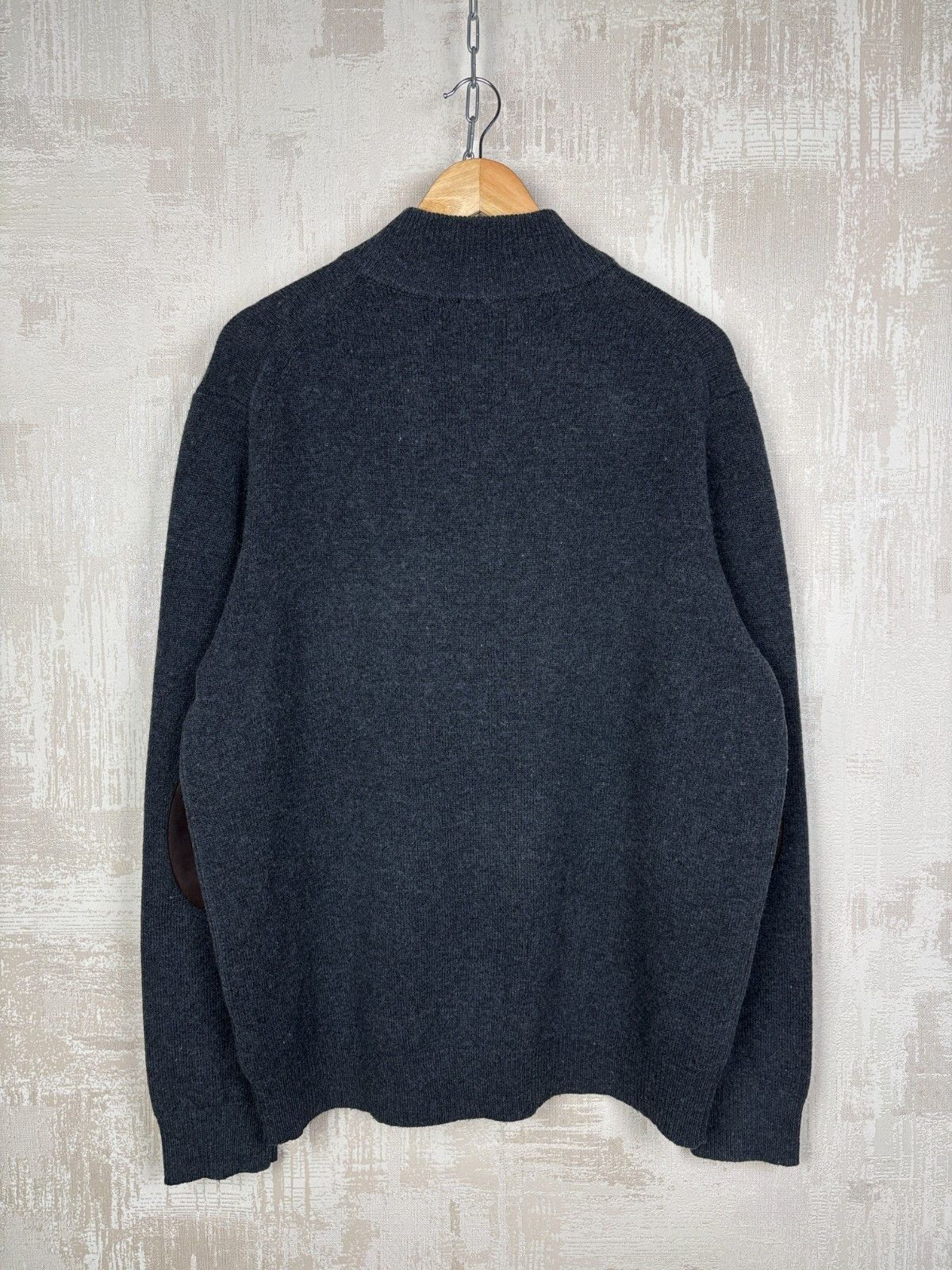 Hackett Hackett London Lambswool Pullover 1/4 Zip Sweater Elbow Pads Size US XL / EU 56 / 4 - 20 Thumbnail