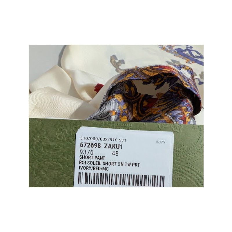 Gucci o1rshd1 Roi Soleil Short On TW Prt in Ivory/Red/Mc Size US 32 / EU 48 - 19 Thumbnail