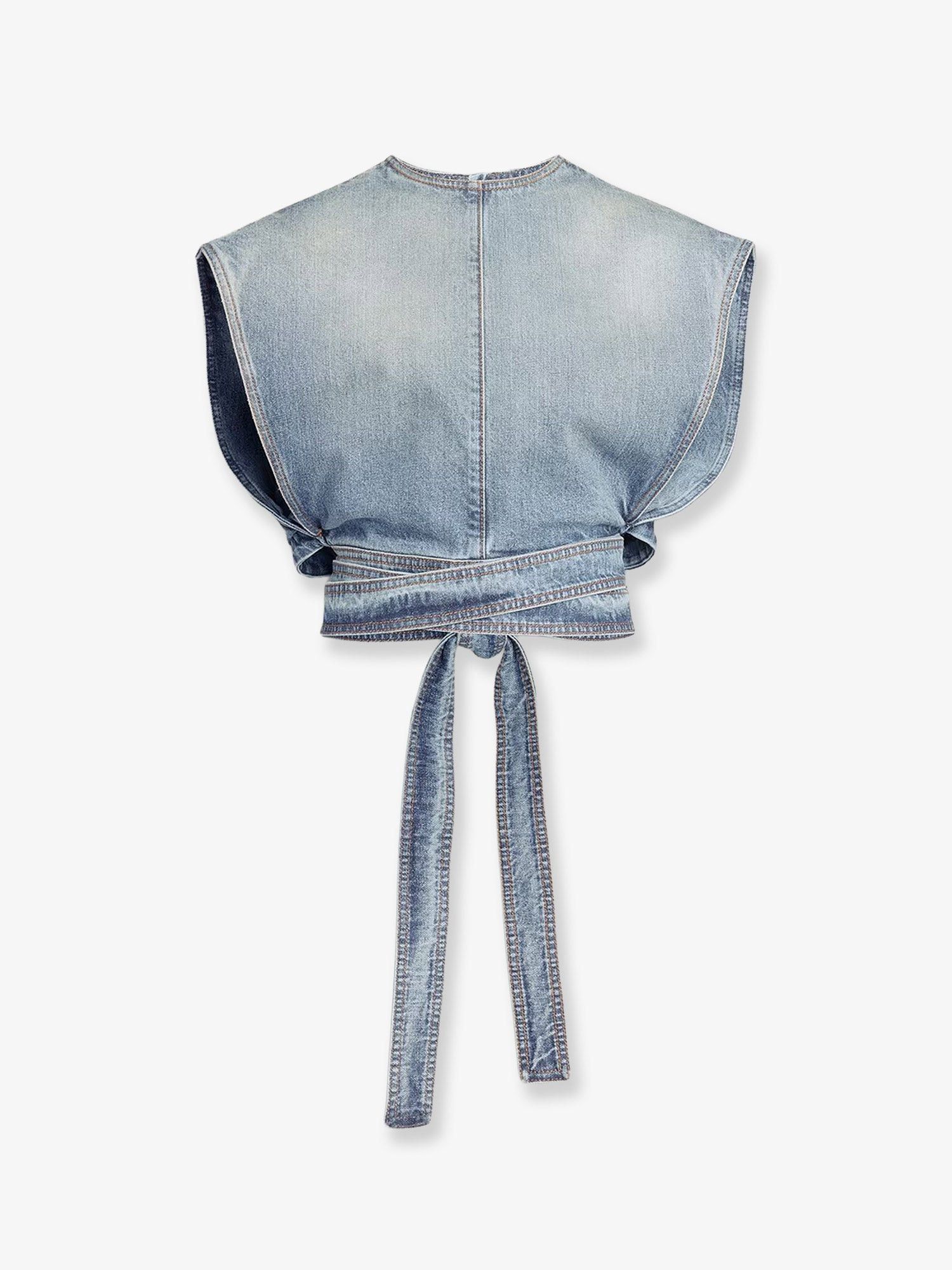 Alaia Belted Denim Top Size XS / US 0-2 / IT 36-38 - 1 Thumbnail