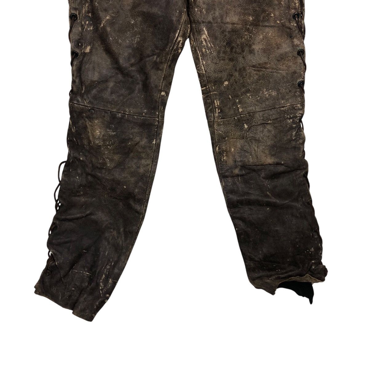 Genuine Leather 📌Vintage Leather Biker Pants Pantera Cowboy Issey Miyake Size US 30 / EU 46 - 6 Thumbnail