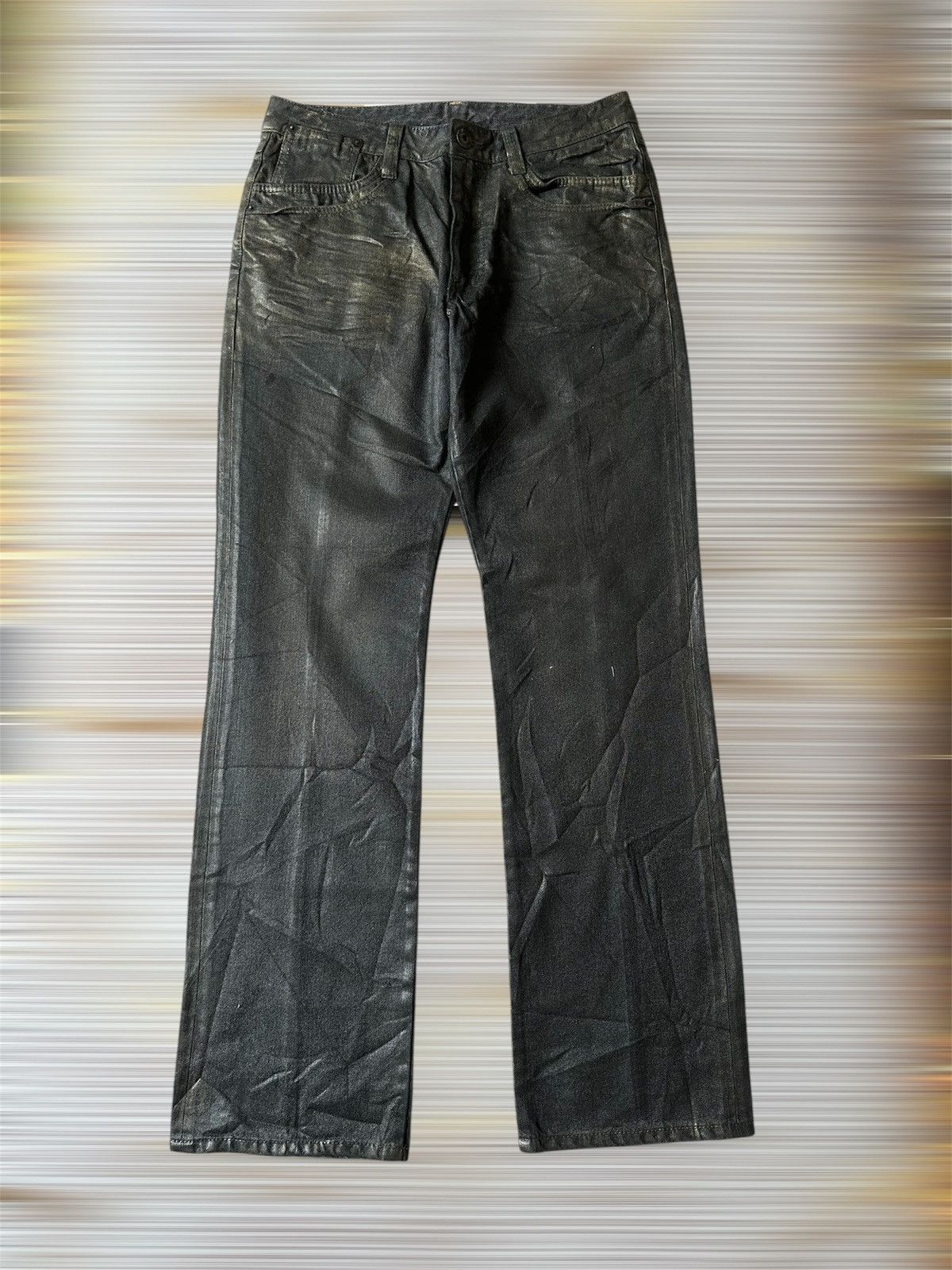Japanese Brand Japanese Brand Waxed Denim Rick Owens Style Size US 31 - 1 Thumbnail