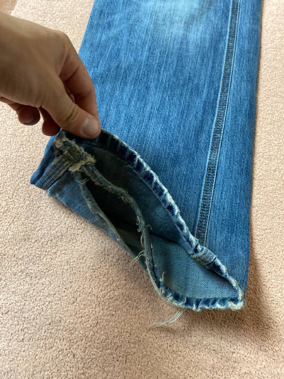 Carhartt × Japanese Brand Vintage Carhartt Y2K distressed Flare denim pants Size US 32 / EU 48 - 6 Thumbnail