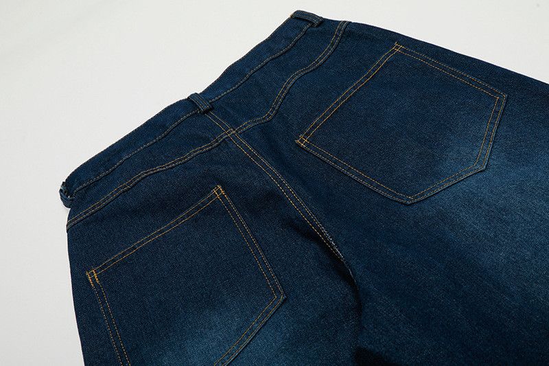 Vintage American retro washed distressed straight leg jeans for men Size US 32 / EU 48 - 5 Thumbnail