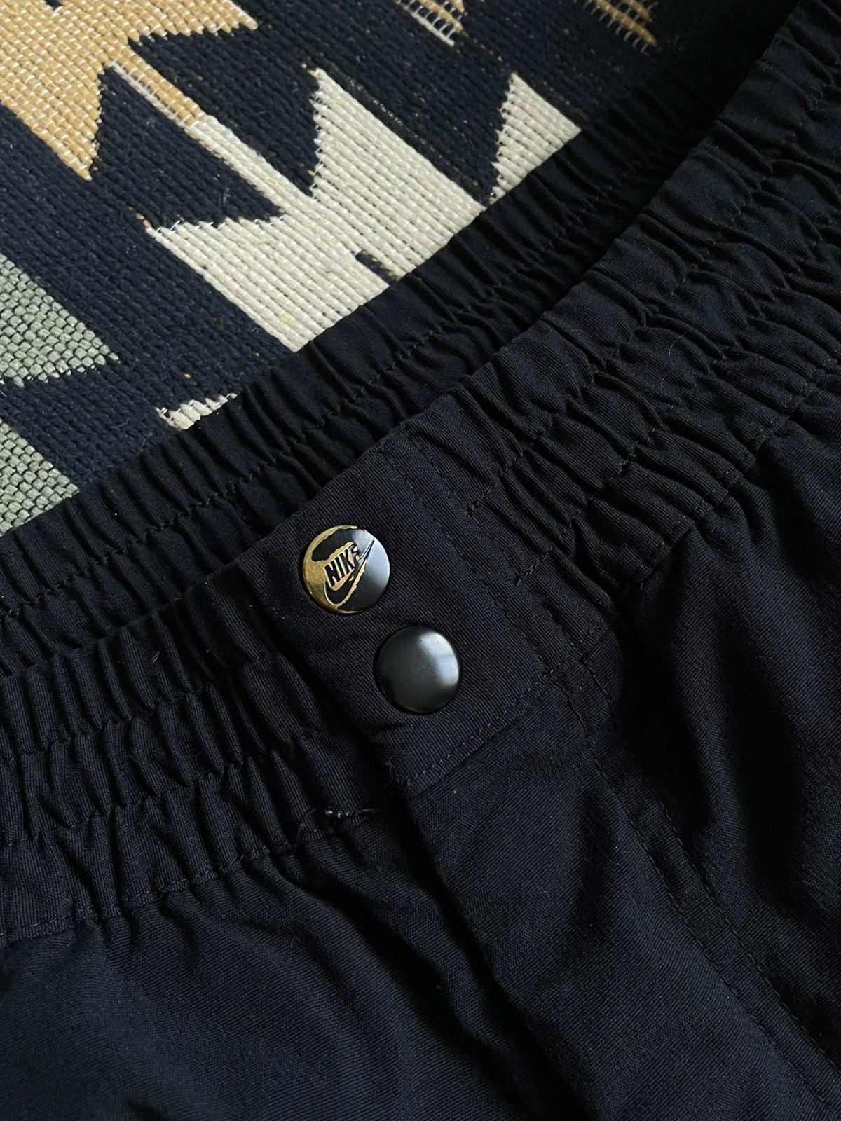 Nike × Vintage Vintage Nike Nylon Drill Black Jogger Pants Size US 34 / EU 50 - 8 Thumbnail
