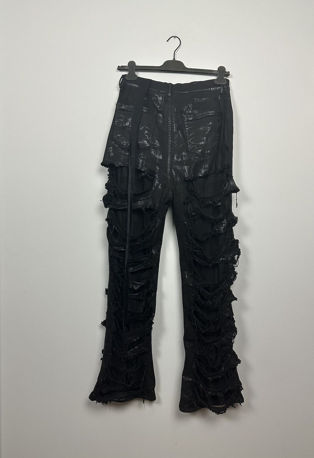 Rick Owens DRKSHDW Waxed Slashed Geth Jeans Size US 30 / EU 46 - 4 Thumbnail