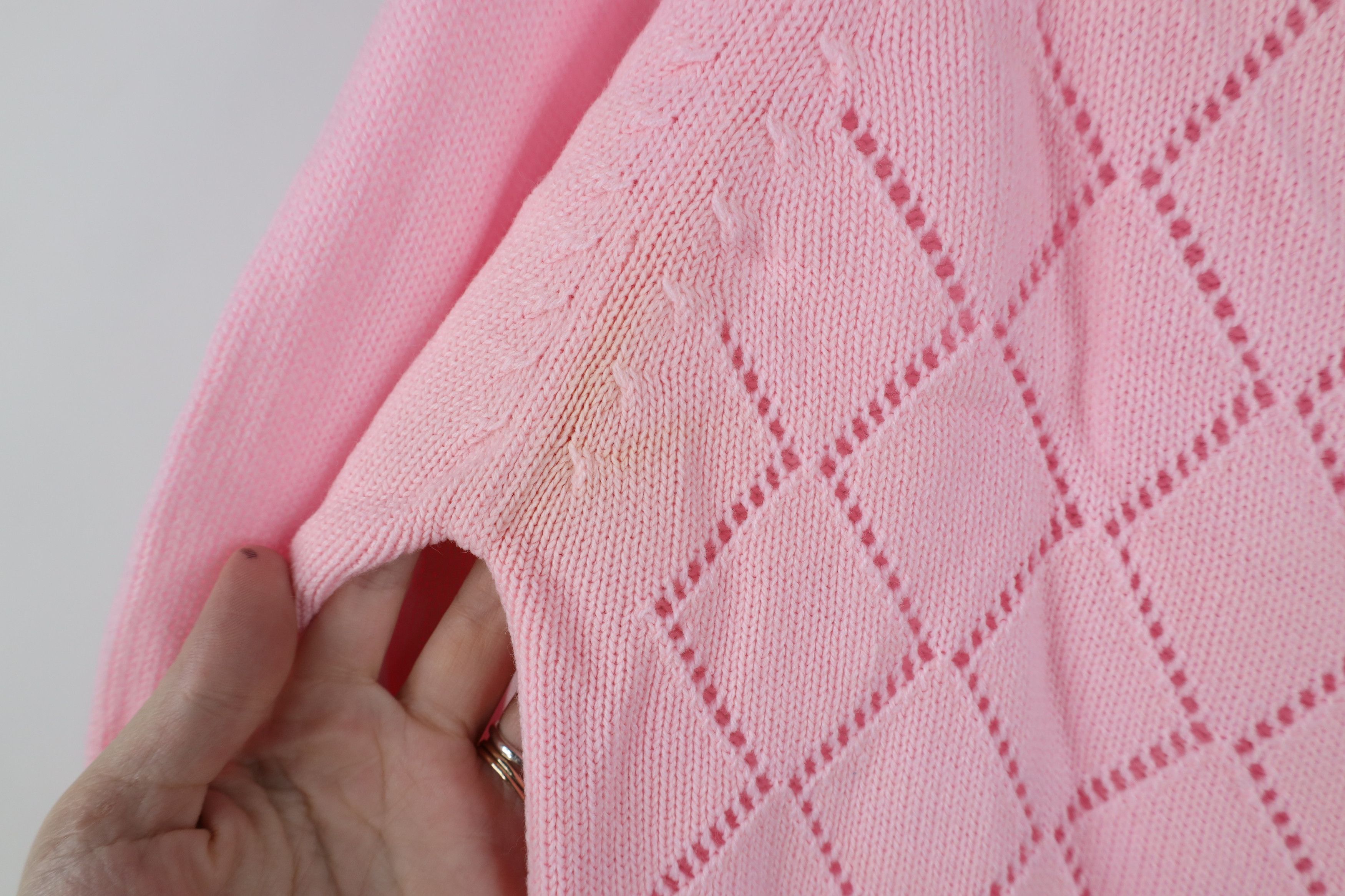 Vintage Vintage 60s 70s Streetwear Knit Back Zip Sweater Pink Size XS / US 0-2 / IT 36-38 - 4 Thumbnail