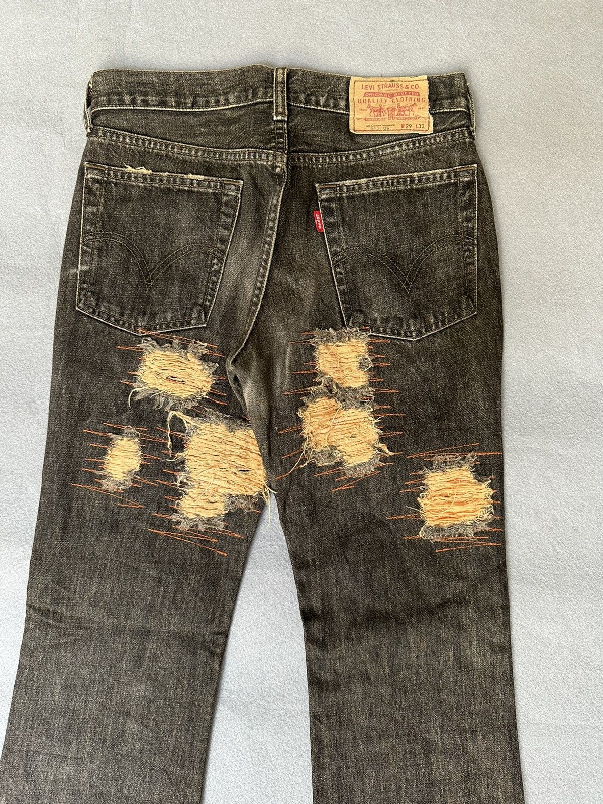 Levi's Vintage Clothing FLARE Levi’s 517 Distressed Denim Size US 28 / EU 44 - 12 Thumbnail