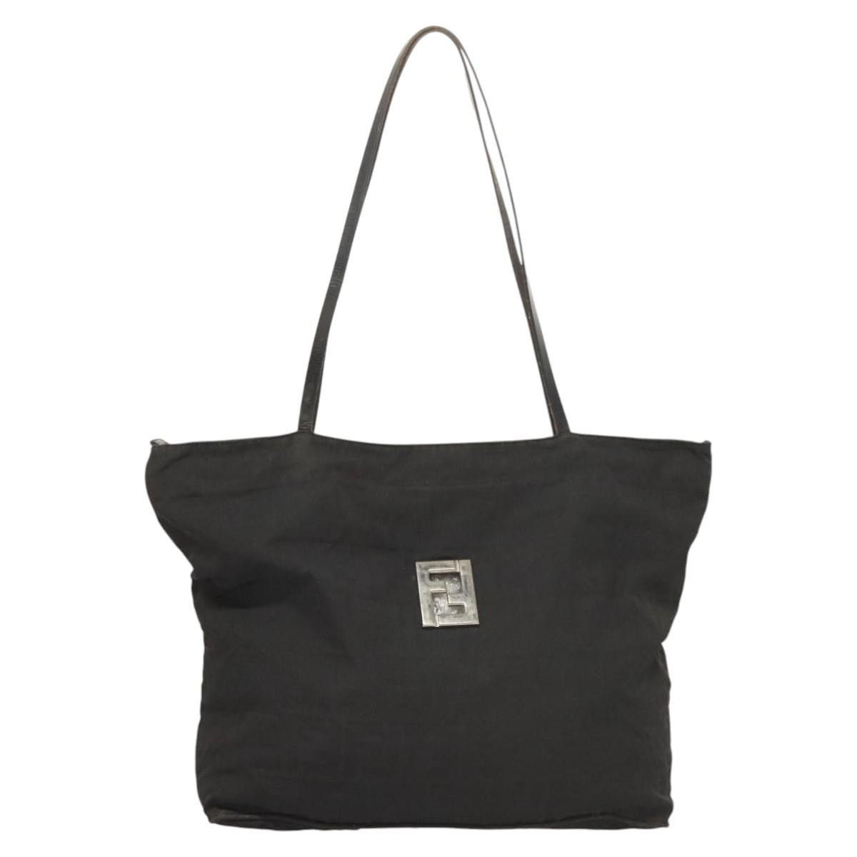 Fendi FENDI Zucca Canvas Tote Bag Nylon Black Silver Size ONE SIZE - 2 Thumbnail