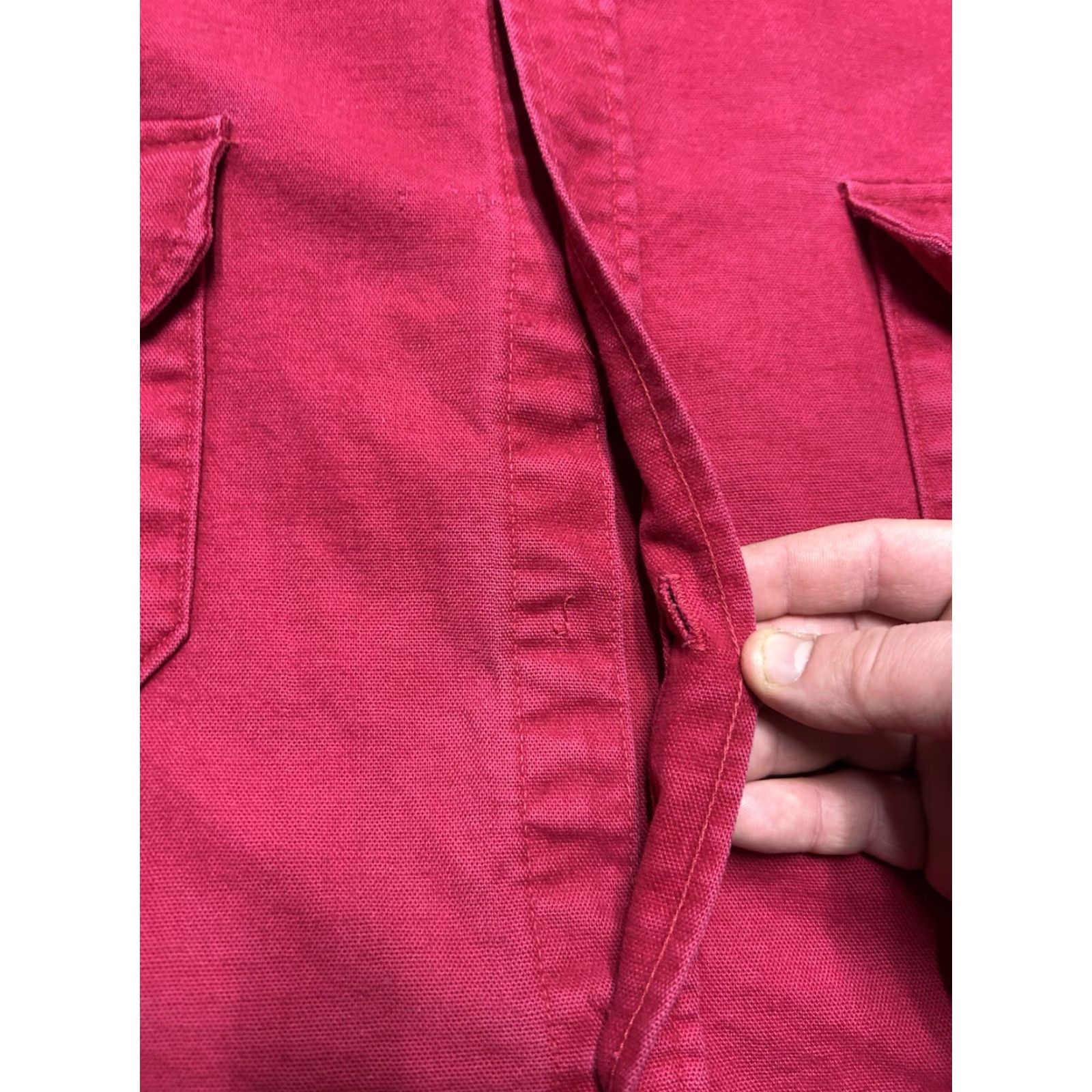 Vintage VINTAGE Woolrich Shirt Button-Up Long Sleeve Red XL Men Size US XL / EU 56 / 4 - 4 Thumbnail
