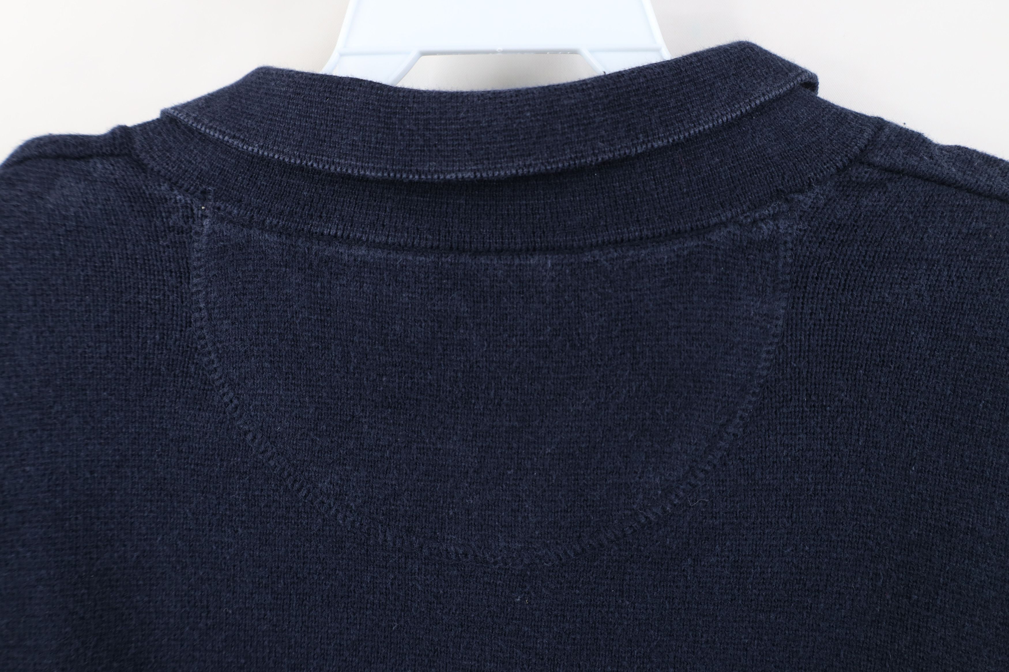 Eddie Bauer Vintage 90s Eddie Bauer Heavyweight Thermal Knit Rugby Blue Size US XL / EU 56 / 4 - 9 Thumbnail