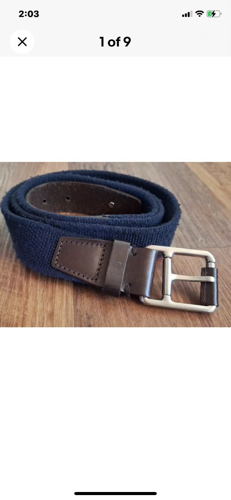 Lacoste LACOSTE ~ BELT ~ BLUE & BROWN - LARGE Size ONE SIZE - 1 Thumbnail