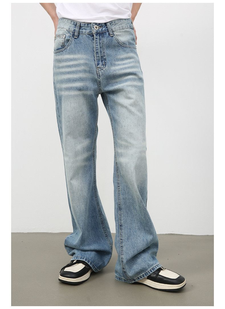 Japanese Brand American style men's washed loose straight leg flared jeans Size US 32 / EU 48 - 2 Thumbnail