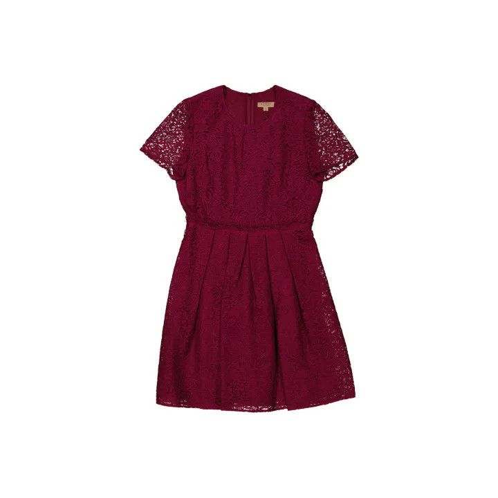 Burberry Burberry Red Lace A-Line Dress for Women 0079 Size S / US 4 / IT 40 - 1 Thumbnail