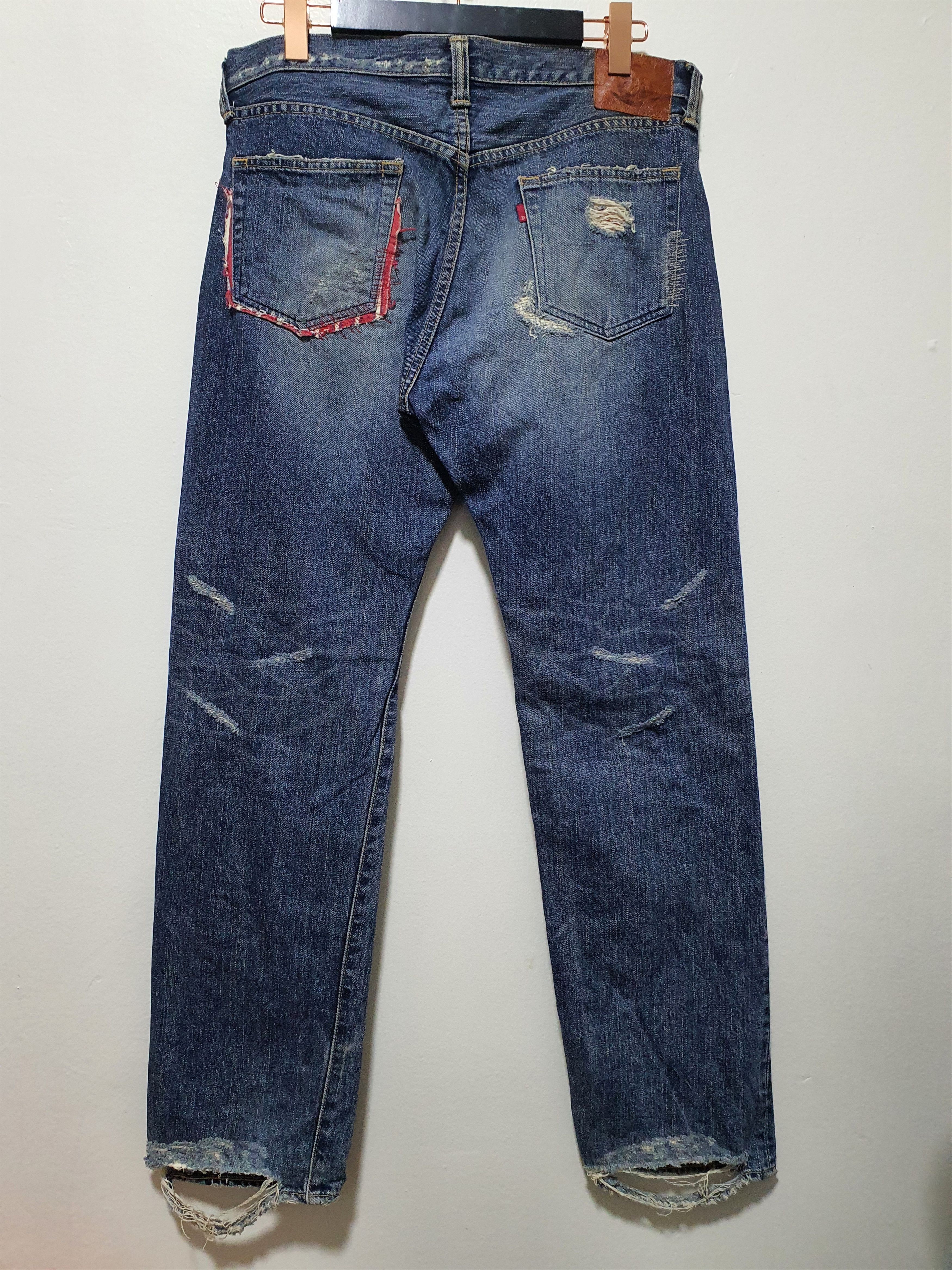 Eternal × Japanese Brand ETERNAL 34/43 DISTRESSED HALF SELVEDGE JEANS Size US 34 / EU 50 - 2 Thumbnail