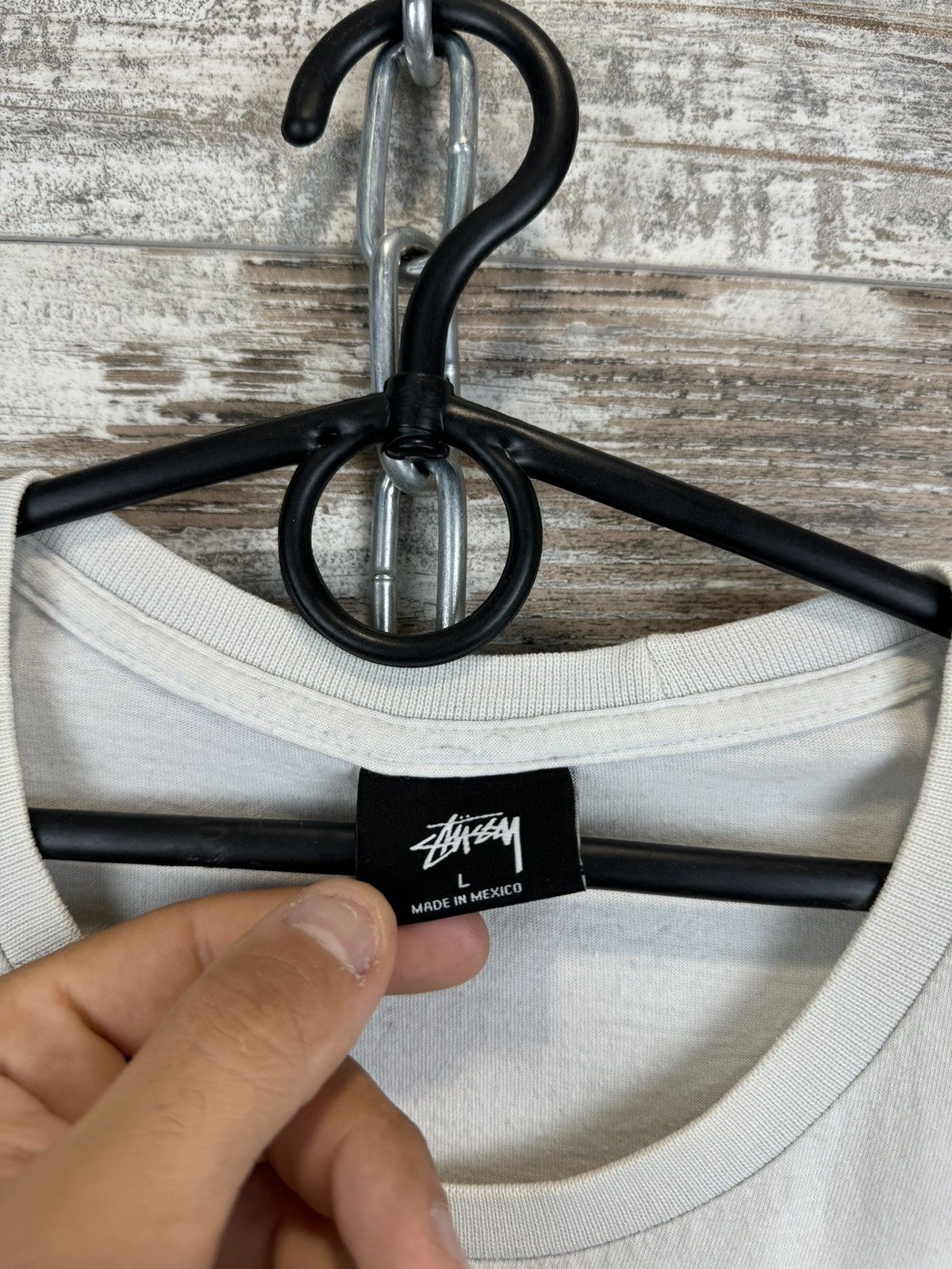 Stussy × Vintage Mens Vintage Stussy T-shirt distressed tee y2k rare big logo Size US L / EU 52-54 / 3 - 7 Thumbnail