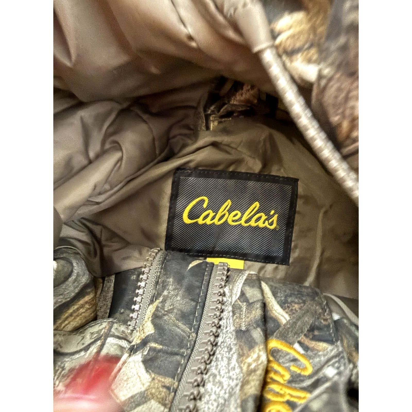 Vintage Cabelas Jacket Mens Large Brown Camo Hooded Insulated Full Zip Parka Hunting Size US L / EU 52-54 / 3 - 5 Thumbnail
