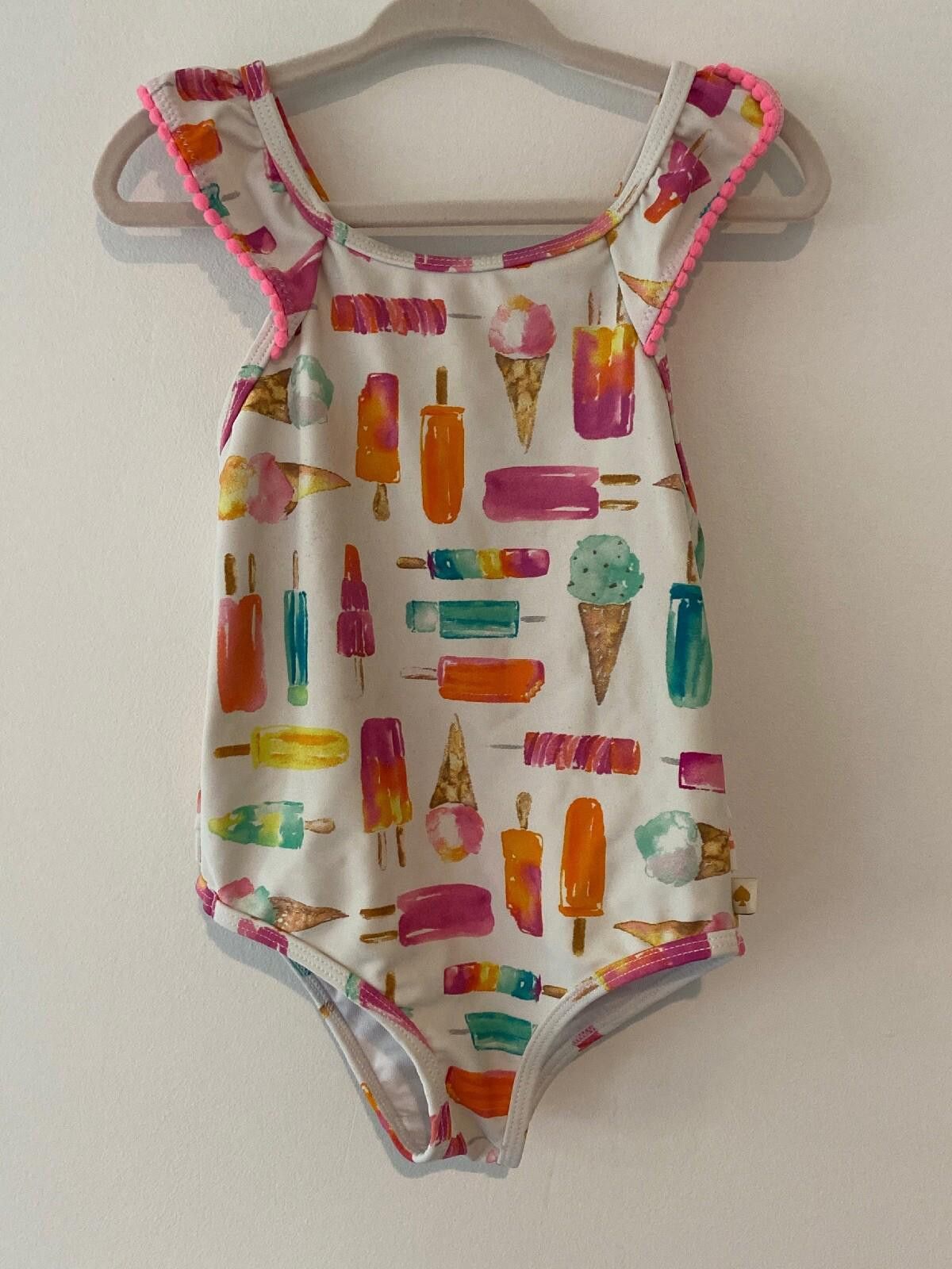 Designer Kate Spade Toddler Girl Ice Cream Swimsuit Sz 2T Size US 26 / EU 42 - 1 Thumbnail