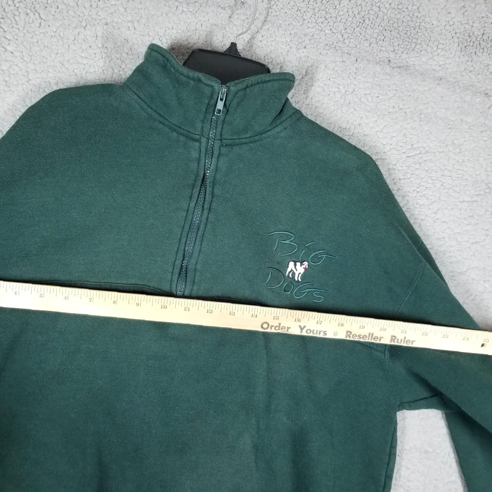 Big Dogs Vintage Big Dogs Sweatshirt Men Small Green Zip Pullover Embroidered Logo 1/4 Zip Mock Neck Fleece Heavyweight Cotton Polyester Size US S / EU 44-46 / 1 - 6 Thumbnail