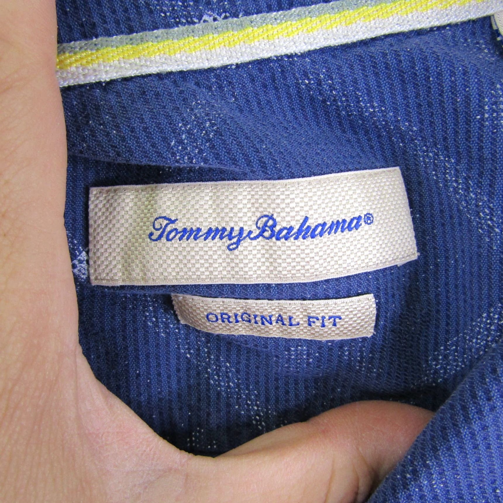 Tommy Bahama Tommy Bahama Shirt Mens Large Blue Button Up Silk Blend Cmp Original Fit Casual Shirt Size US L / EU 52-54 / 3 - 7 Thumbnail