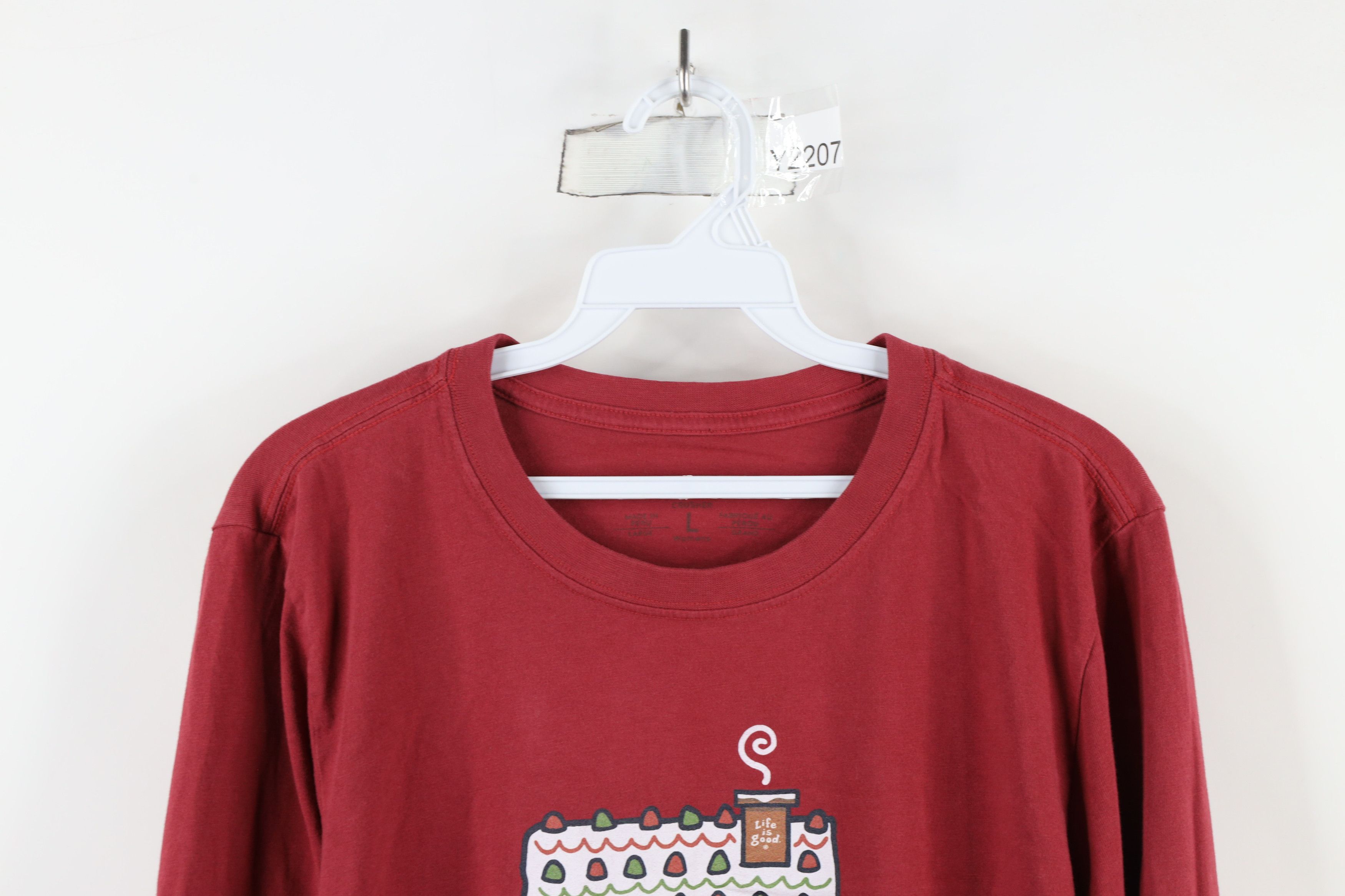 Life is Good × Vintage Life Is Good Christmas Home Sweet Home Long Sleeve T-Shirt Size L / US 10 / IT 46 - 2 Thumbnail