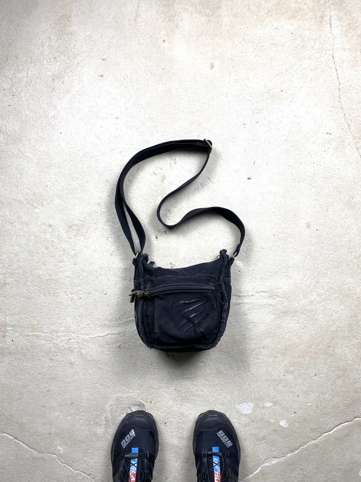 Japanese Brand Vintage Puma Patchwork Japanese Mini Bag Y2K Style Hype Size ONE SIZE - 2 Thumbnail