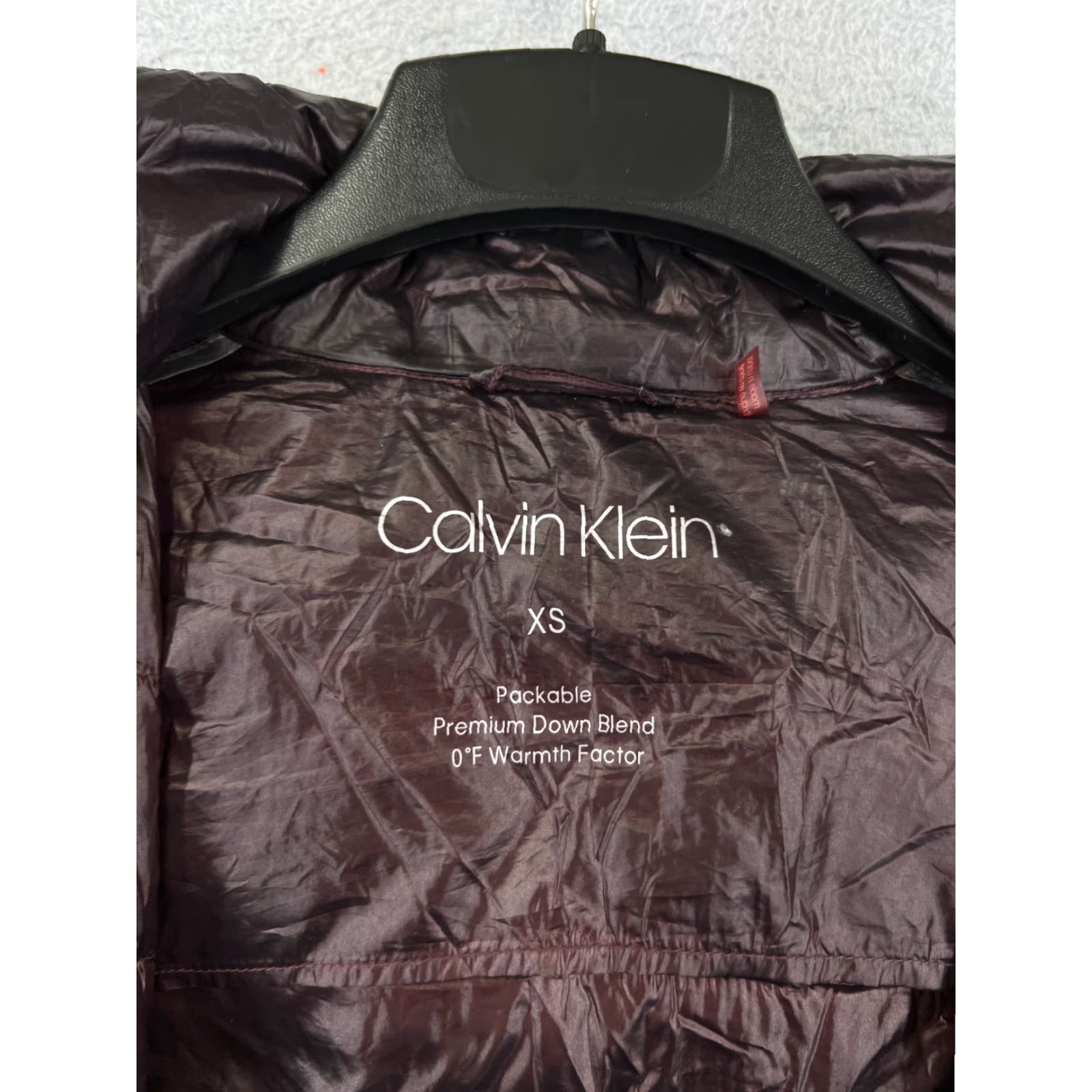 Calvin Klein Calvin Klein Jacket Womens XS Red Puffer Down Hooded Long Sleeve Quilted Zip Coat Size XS / US 0-2 / IT 36-38 - 3 Thumbnail