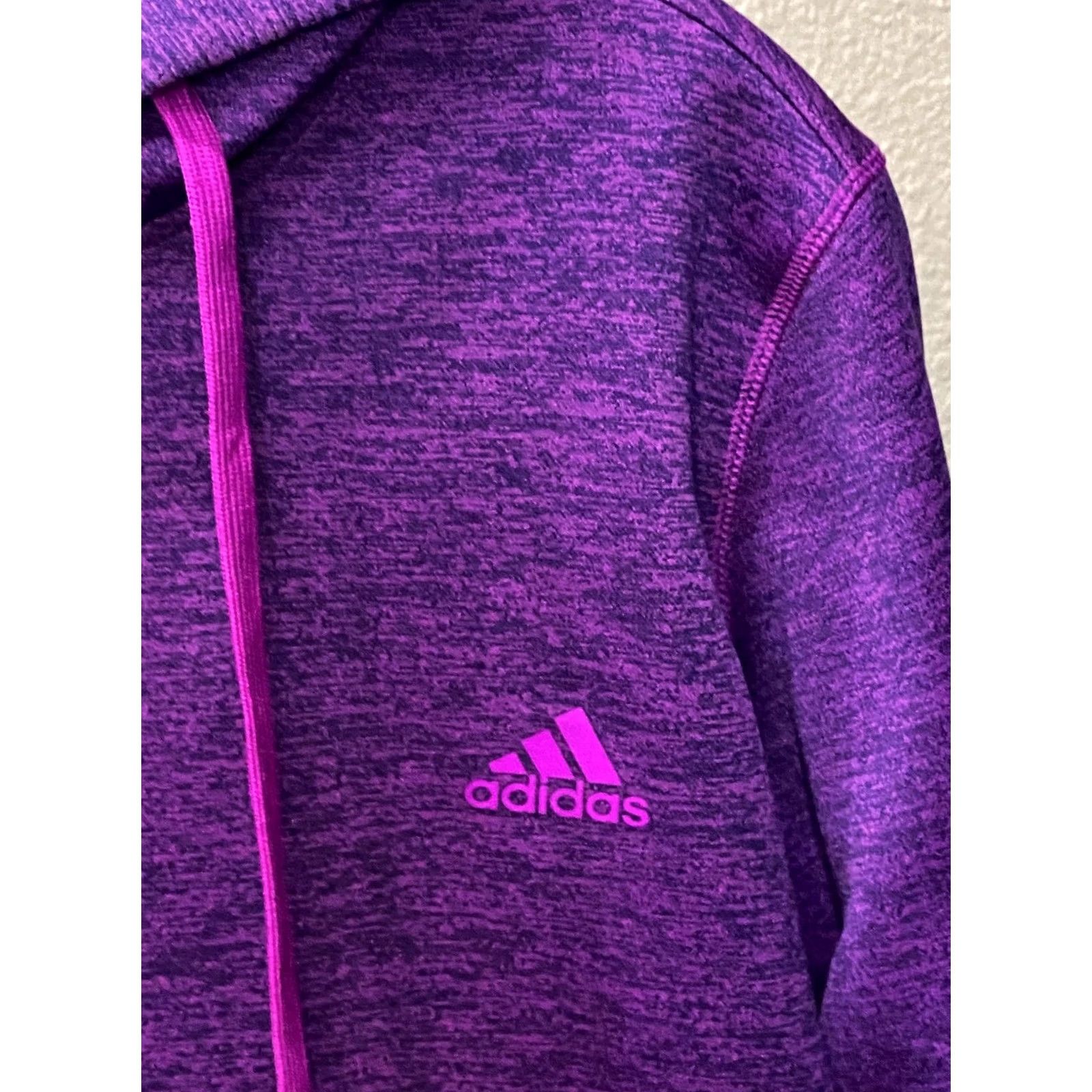 Adidas WOMENS Adidas Purple Hoody SWEATER Large L 16 18 Size L / US 10 / IT 46 - 4 Thumbnail