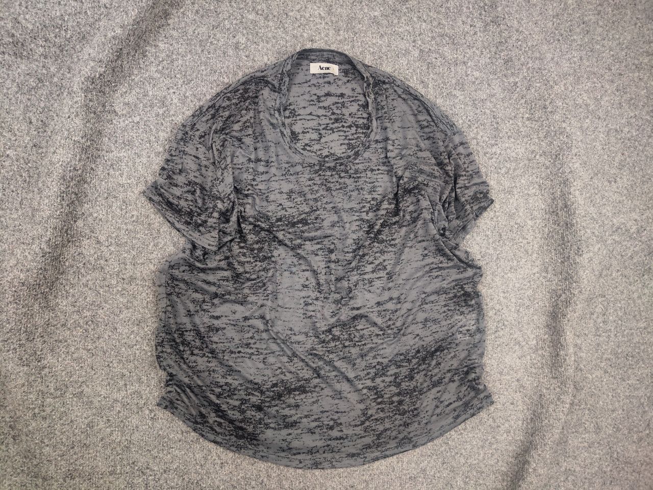Acne Studios Vintage AW10 Acne Studio Bay Burnout T-shirt graphite Gray Size US L / EU 52-54 / 3 - 1 Thumbnail
