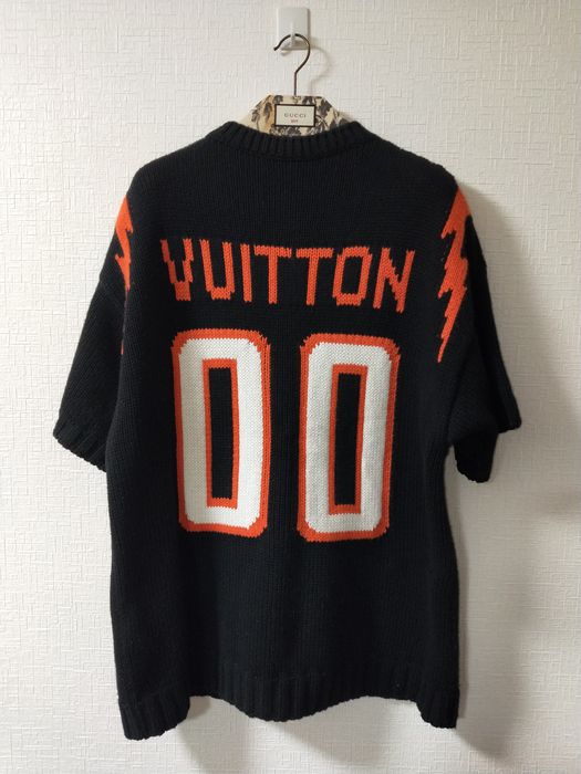 Louis Vuitton CHUNKY INTARSIA FOOTBALL T-SHIRT - Store 1# High Quality UA  Products