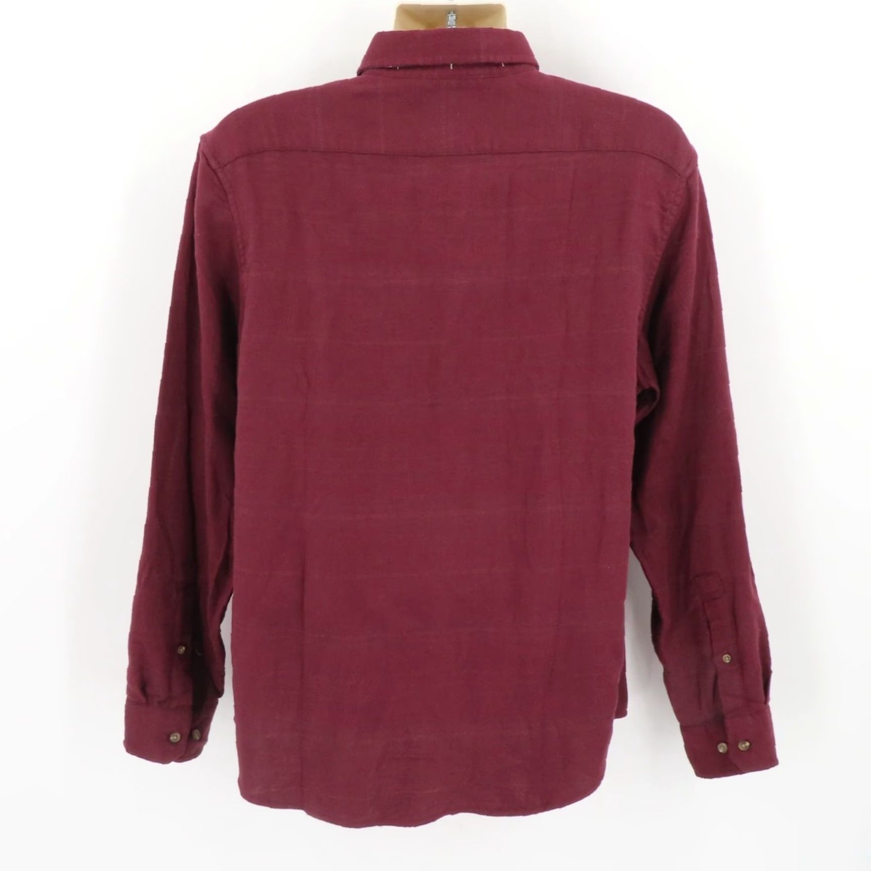 Banana Republic Banana Republic Mens Large Standard Fit Red Wine Button-Front Shirt NEW Size US L / EU 52-54 / 3 - 4 Thumbnail