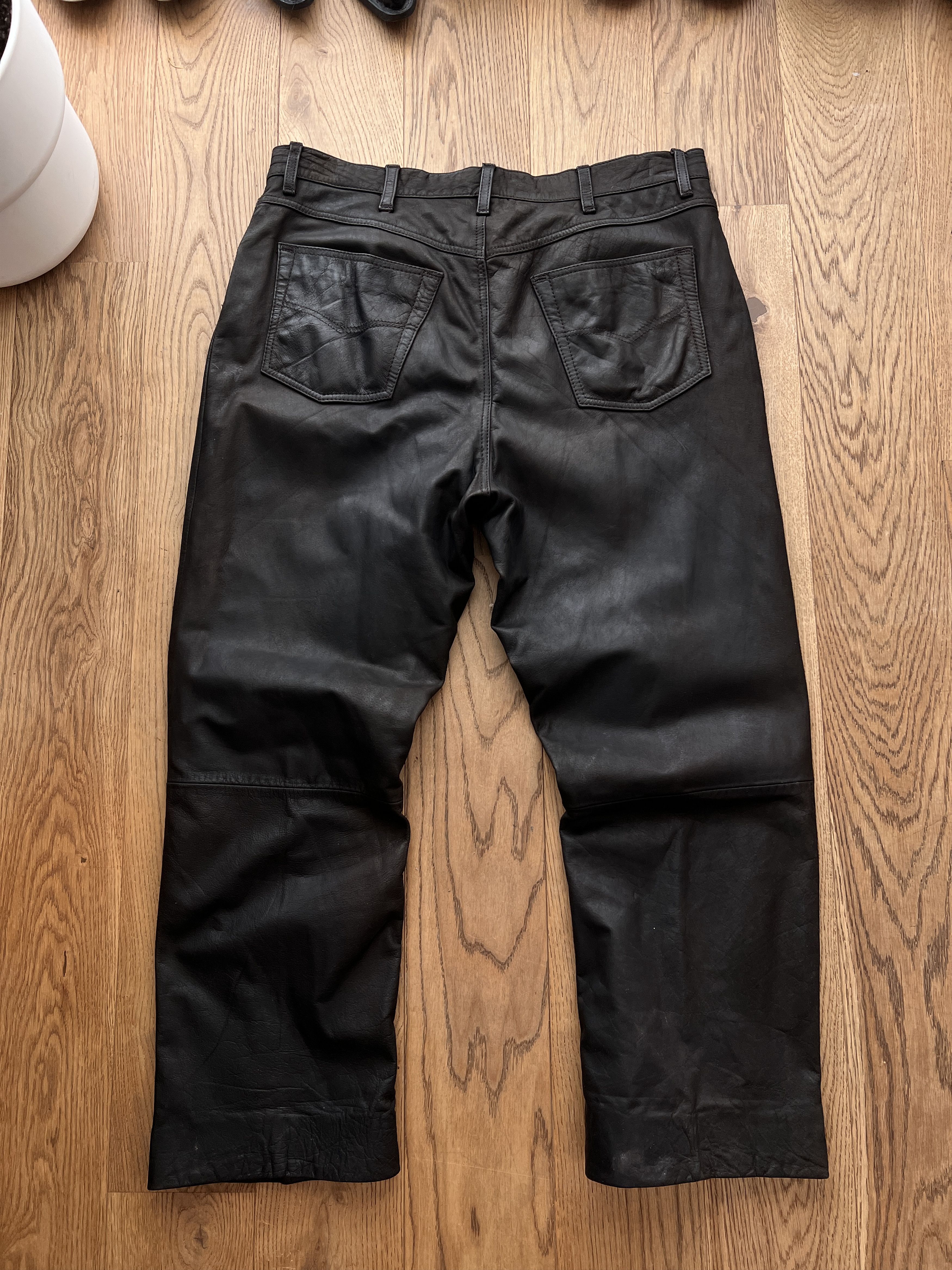 Hysteric Glamour True faded VTG 90s cowboy core leather pants baggy y2k opium Size US 36 / EU 52 - 6 Thumbnail
