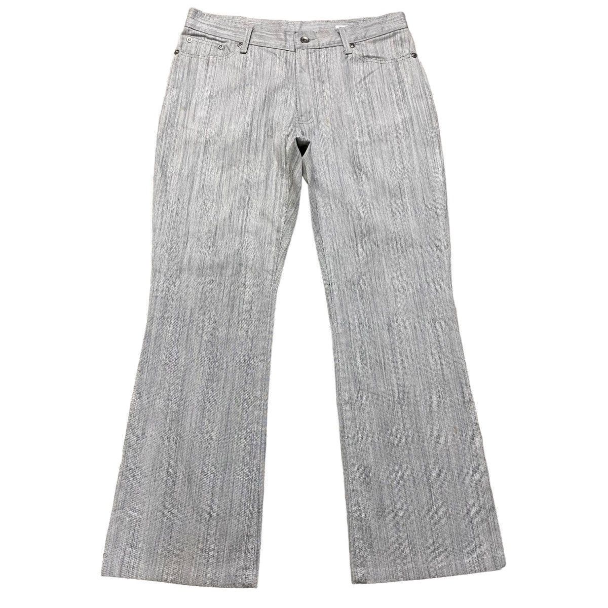 semanticdesign Semantic Design Striped Denim Flare Jeans Size US 33 - 1 Thumbnail