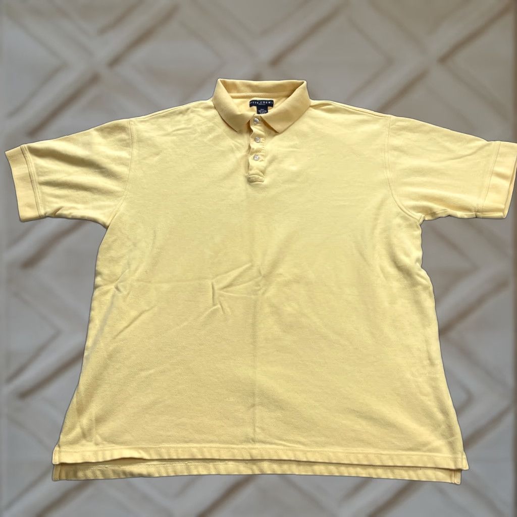 Vintage VINTAGE? No. Ivy Crew Polo Shirt Men's 2XL Tall Yellow Cotton Short Sleeve Golf Top Size US XXL / EU 58 / 5 - 1 Thumbnail