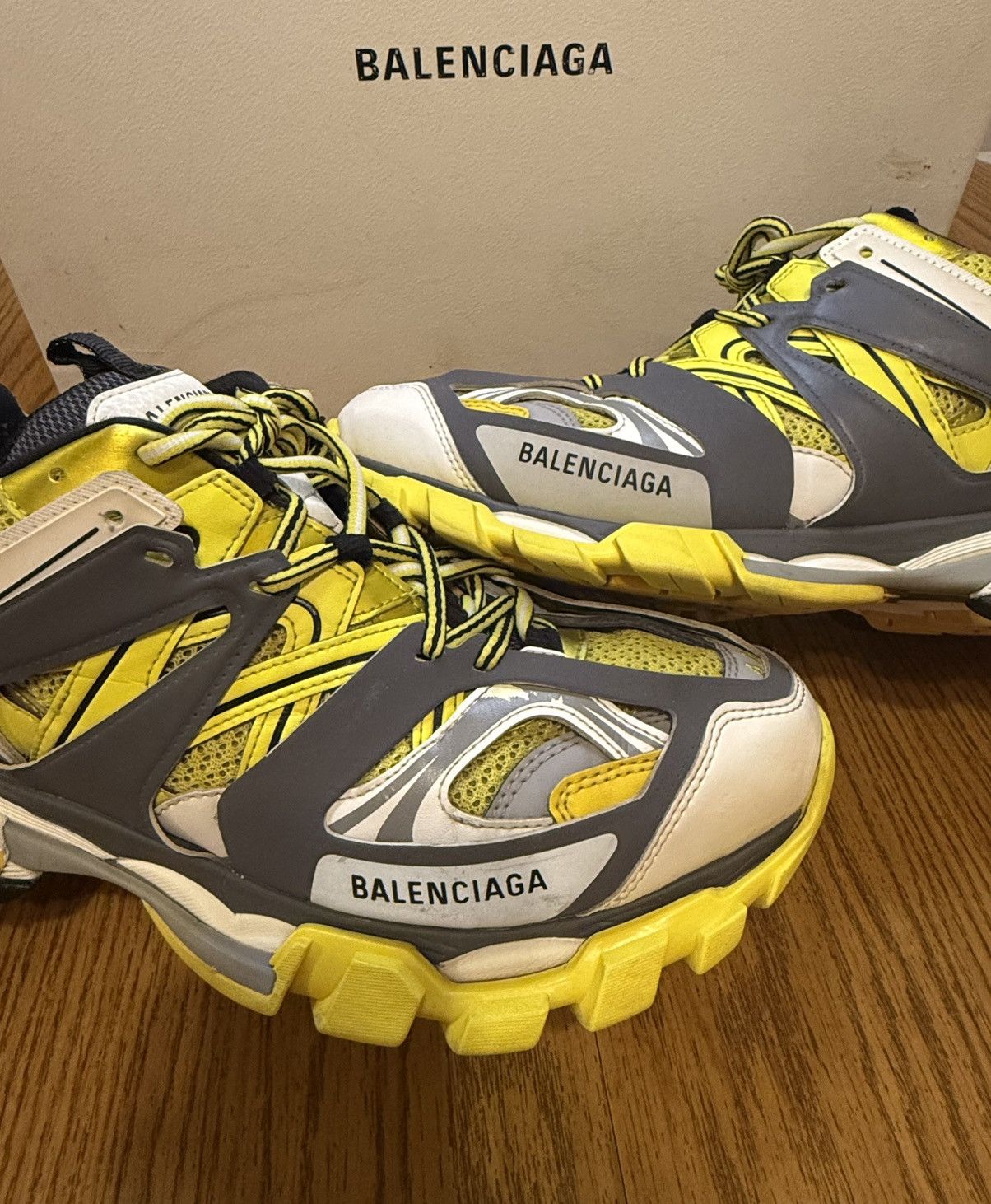 Balenciaga Balenciaga Track Sneaker (Yellow/Grey) Size US 11 / EU 44 - 7 Thumbnail