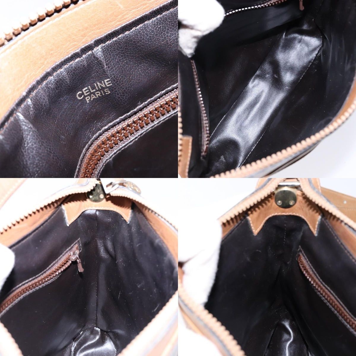 Celine CELINE Macadam Canvas Shoulder Bag Pvc Beige Gold Size ONE SIZE - 12 Thumbnail