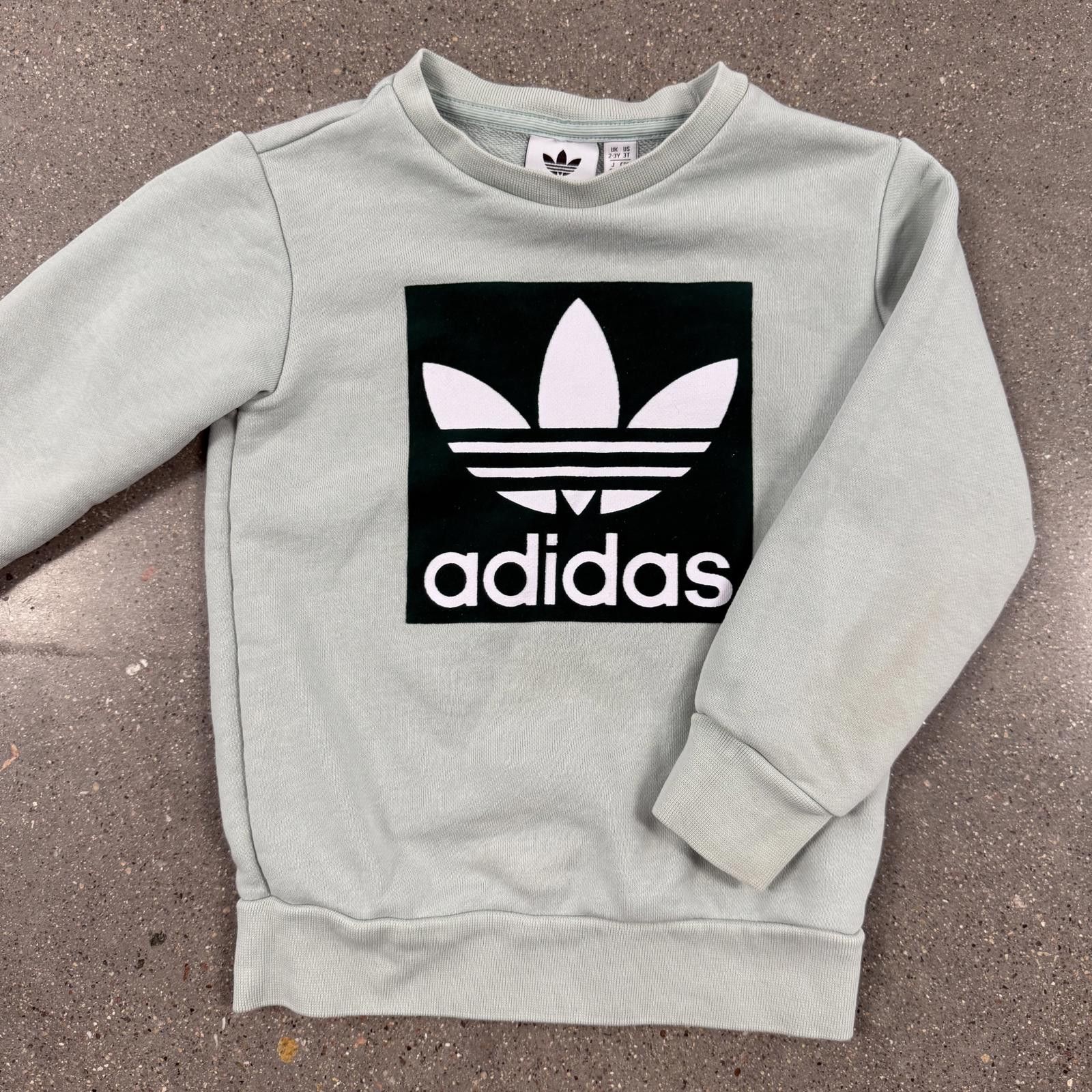 Adidas NWOT Adidas Kids Sweatshirt Mint Green Trefoil Logo 3T Size ONE SIZE - 1 Thumbnail
