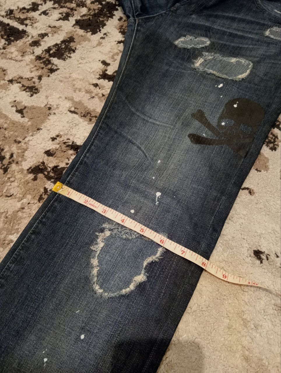 Roen Vintage Roen X Semantic Design Skulls Jeans Size US 35 - 22 Thumbnail