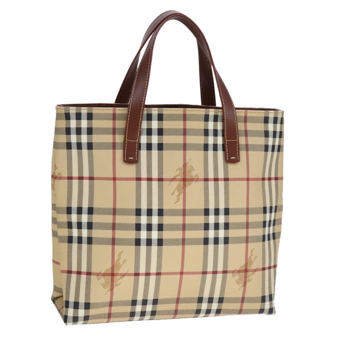 Burberry Burberry Top Handle Tote Haymarket Coated Canvas Size ONE SIZE - 1 Thumbnail