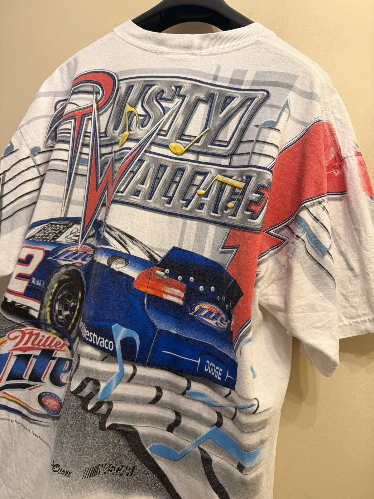 Vintage VINTAGE NASCAR Total print Shirt RUSTY WALLACE Racing L Size US L / EU 52-54 / 3 - 5 Thumbnail
