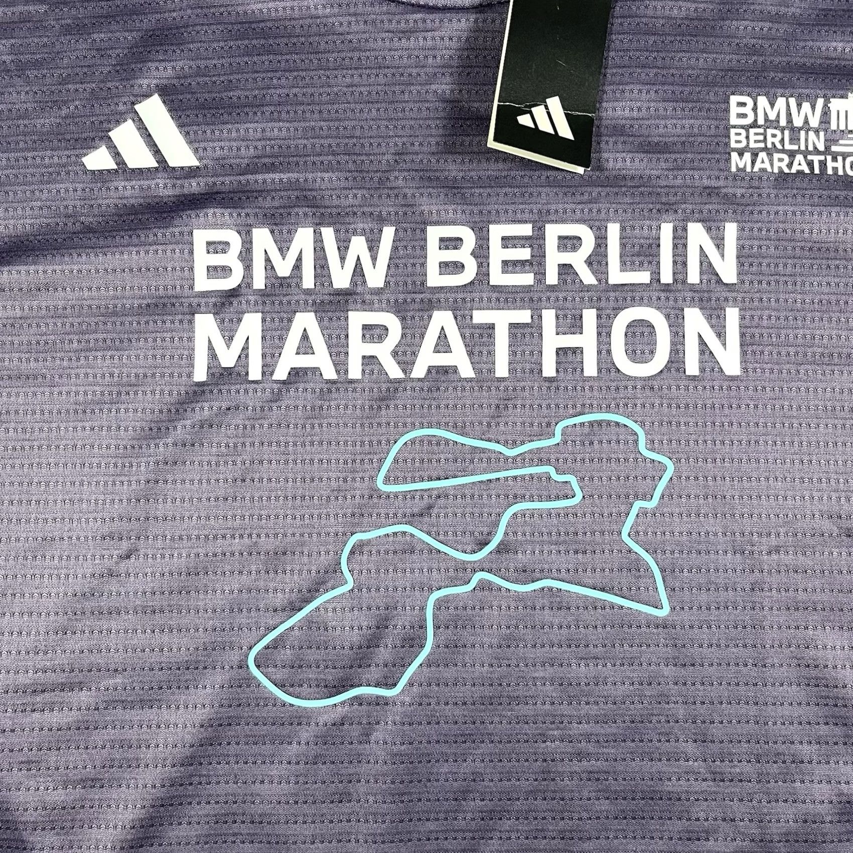Adidas adidas Jersey Men XL Short Sleeve T-Shirt Purple running & jogging gear Berlin Marathon endorse Size US XL / EU 56 / 4 - 5 Thumbnail