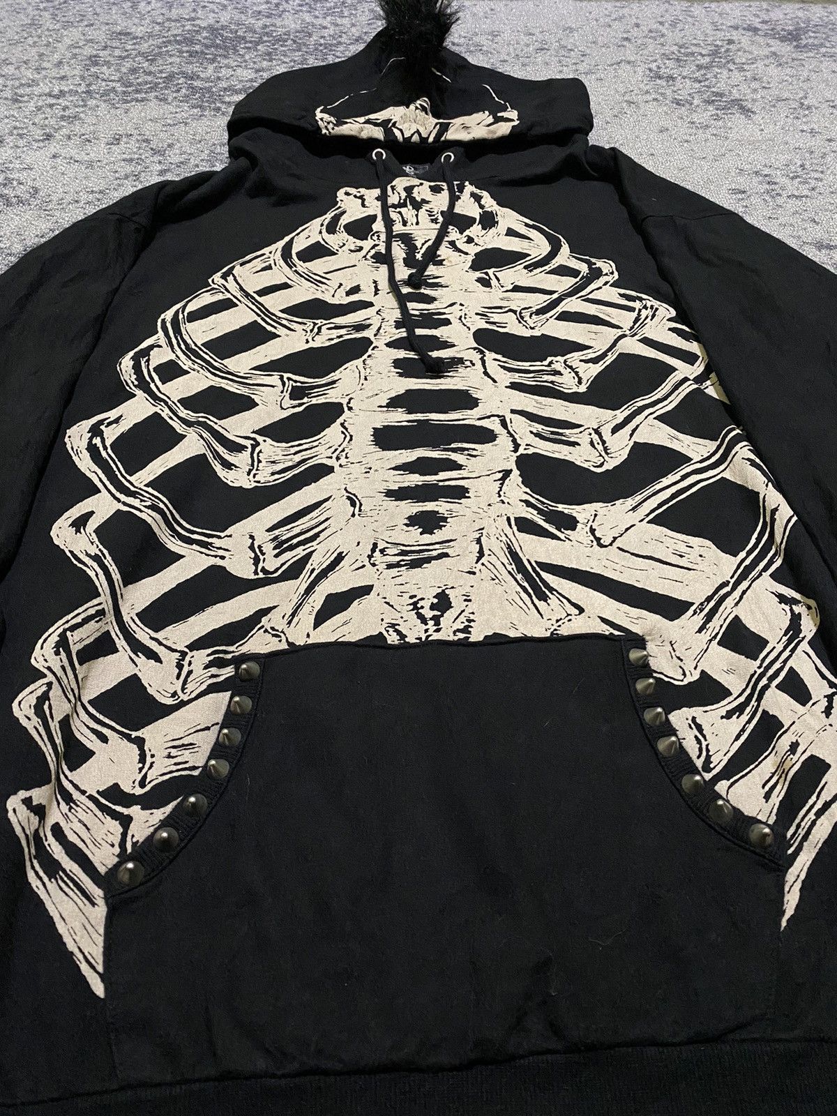 Y2k Glad news oversized studded mohawk hoodie