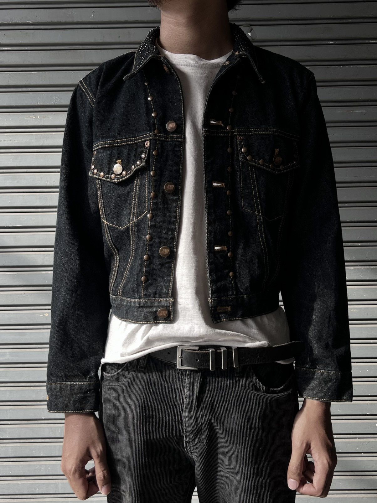 Jean Paul Gaultier Rare Vintage Junior Gaultier Jean Paul Studded Denim Jacket Size US XS / EU 42 / 0 - 3 Thumbnail