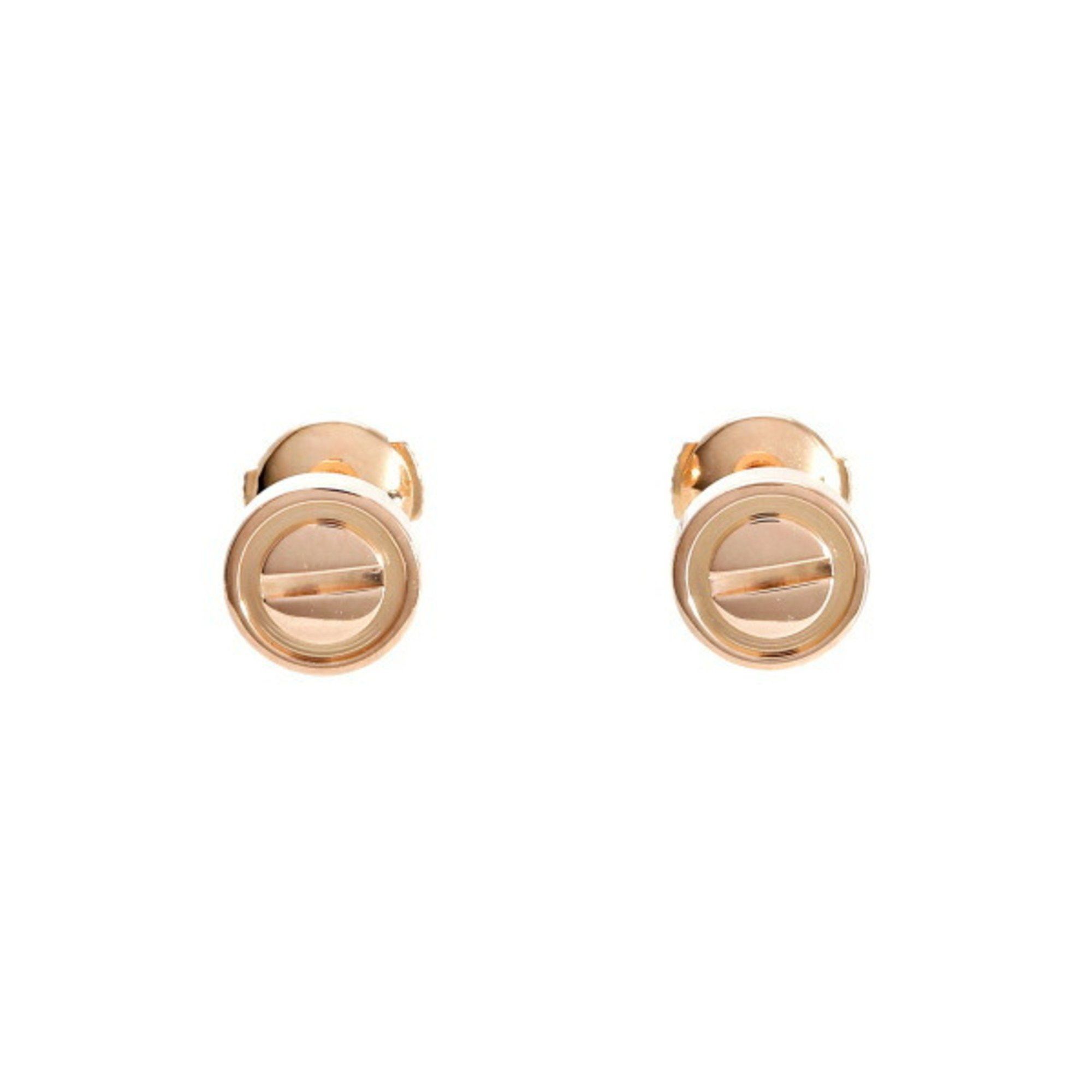 image of Cartier Love K18Pg Pink Gold Earrings, Women's