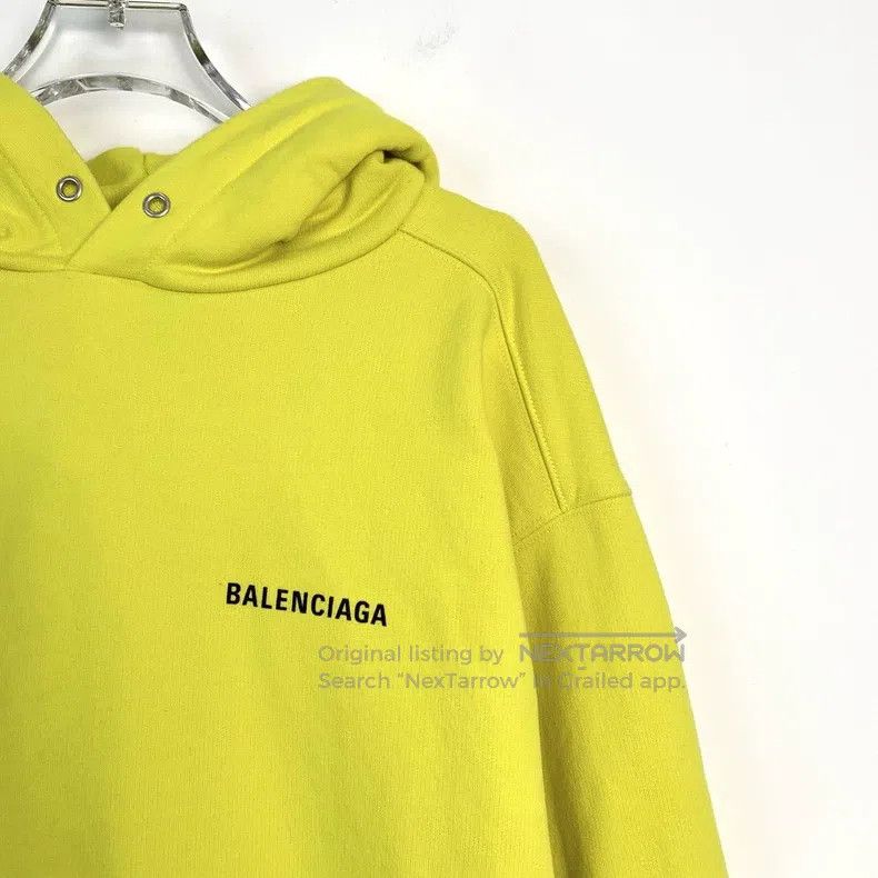 Balenciaga Balenciaga Logo Alphabet Printed Yellow Hooded Long Sleeve Size US S / EU 44-46 / 1 - 3 Thumbnail