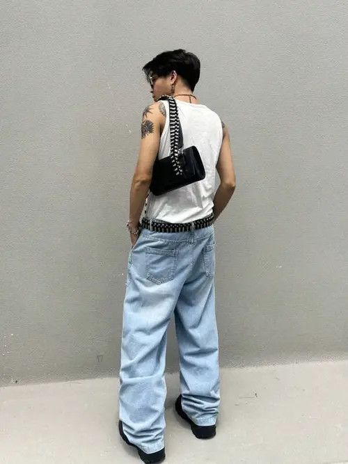Japanese Brand × Jean Washed Baggy Denim Jeans Straight Leg Size US 34 / EU 50 - 3 Thumbnail